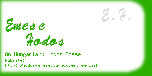 emese hodos business card